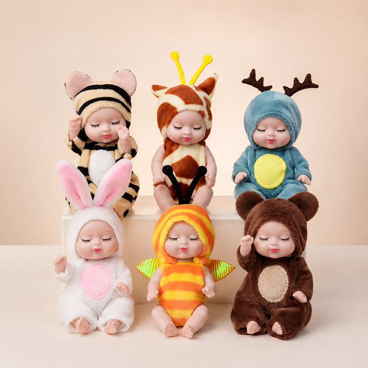 Ethnic Fashion Design - 1/6PCS Cute Animal Costume Baby Dolls