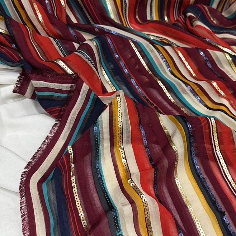 Colorful Striped Embroidered S - Ethnic Fashion Design 评论和价格