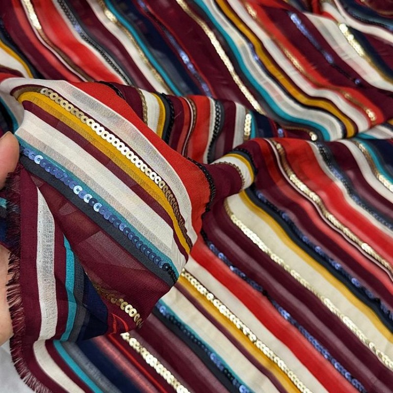 Colorful Striped Embroidered S - Ethnic Fashion Design 评论和价格