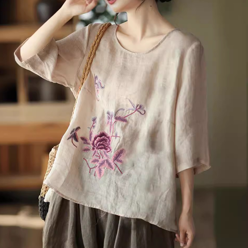 Plus Size Women's Summer Retro - New Ethnic Fashion 评论和价格