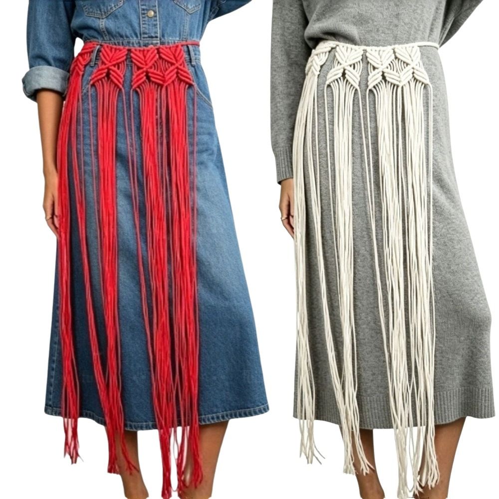 Fashion Bohemian Netted Fringe - Ethnic Fashion Design 评论和价格