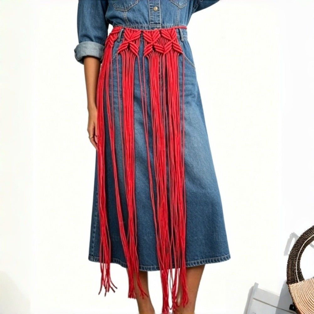 Fashion Bohemian Netted Fringe - Ethnic Fashion Design 评论和价格