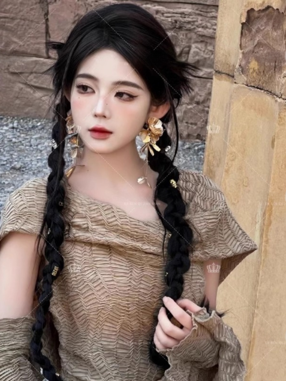 Desert  Themed Long Dress Wome - Ethnic Fashion Girls 评论和价格