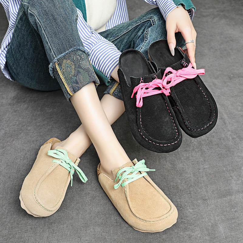 3cm Cow Suede Genuine Leather  - Ethnic Fashion Women 评论和价格
