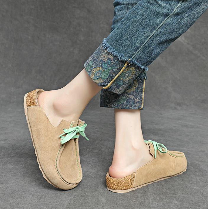 3cm Cow Suede Genuine Leather  - Ethnic Fashion Women 评论和价格