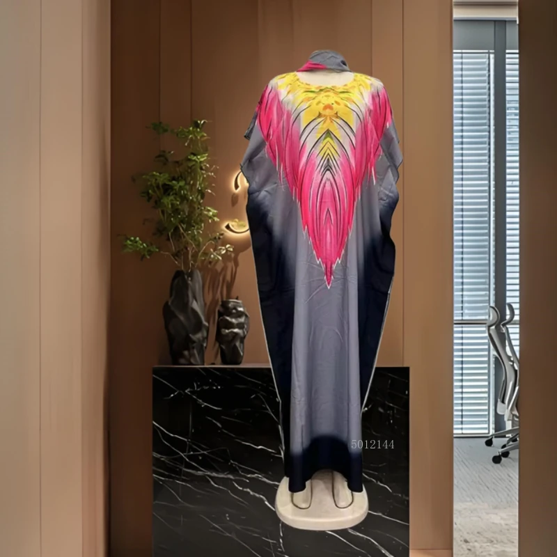 Elegant Floral Cotton Abaya Wo - Abaya Modest Wear 评论和价格