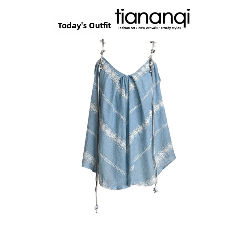Summer Design Sexy Blue Ethnic - Ethnic Fashion Design 评论和价格