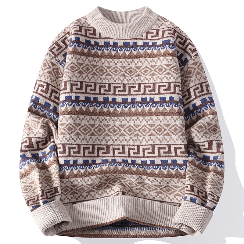 Trendy Men's Round Neck Sweate - Ethnic Wear Men'S Fashion 评论和价格