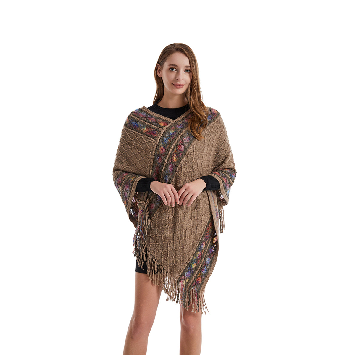 Women Spring Autumn Poncho Uni - Ethnic Fashion Way 评论和价格